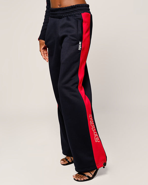 New Zaria Two Tone Sweatpants - Navy blue and Red