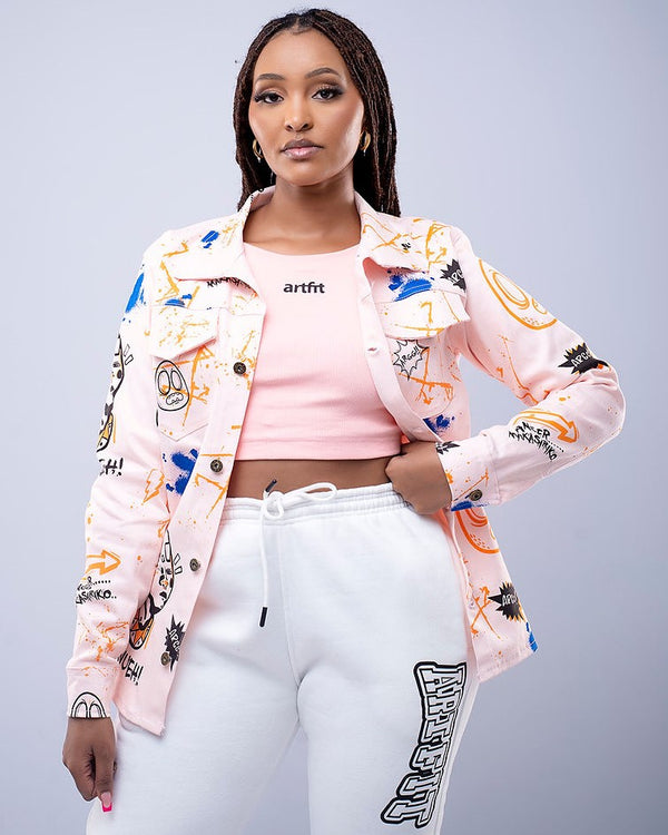 Angry Moran Shacket - Baby Pink