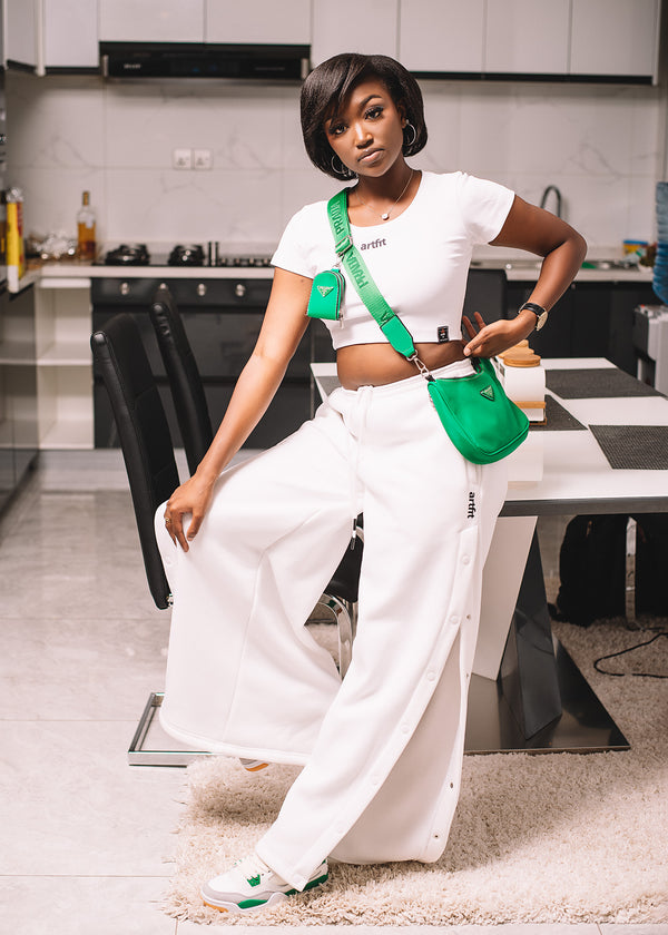 Zaria Pants and Top Set - White