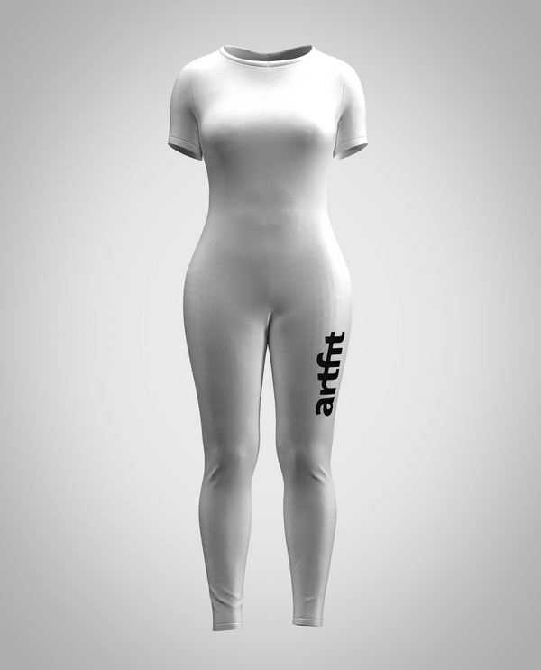 New Dawn Short Sleeve Jumpsuit- White