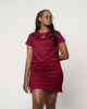 T-shirt Dress - Burgundy
