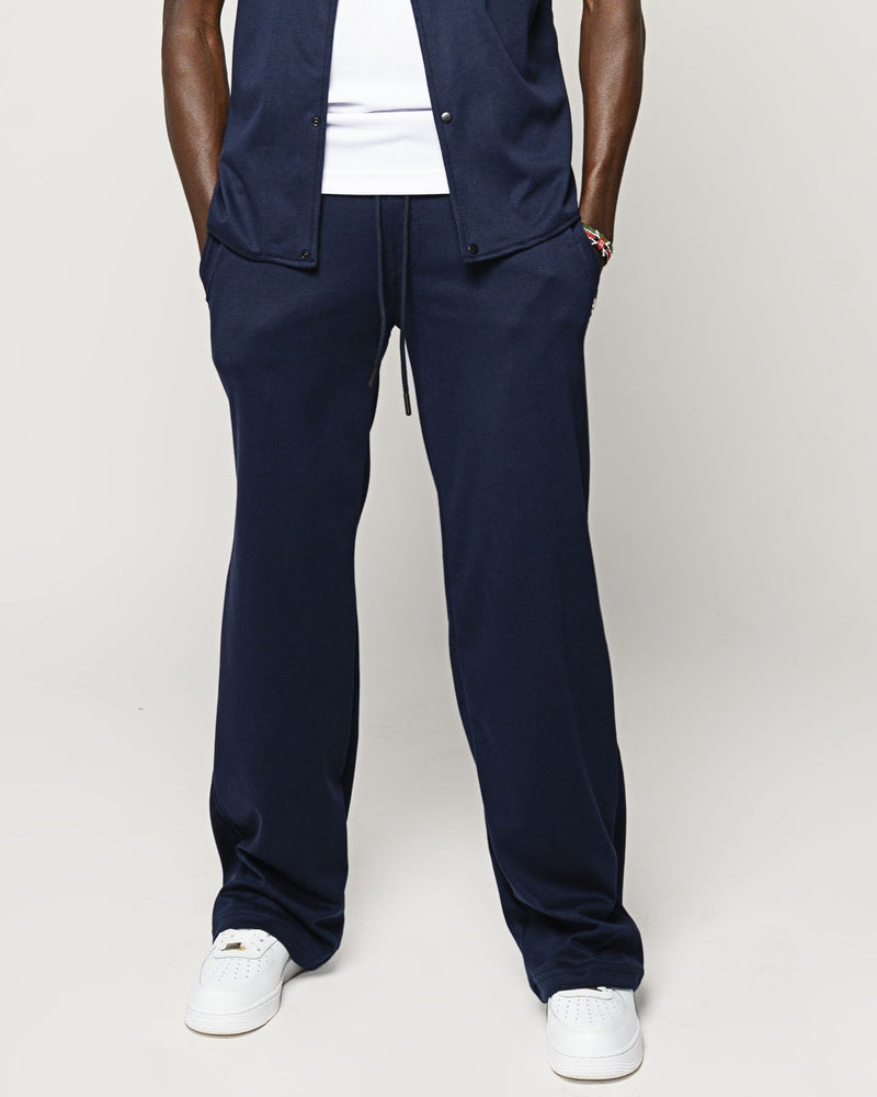 Male Co-ord Wide Legged Pants - Navy Blue
