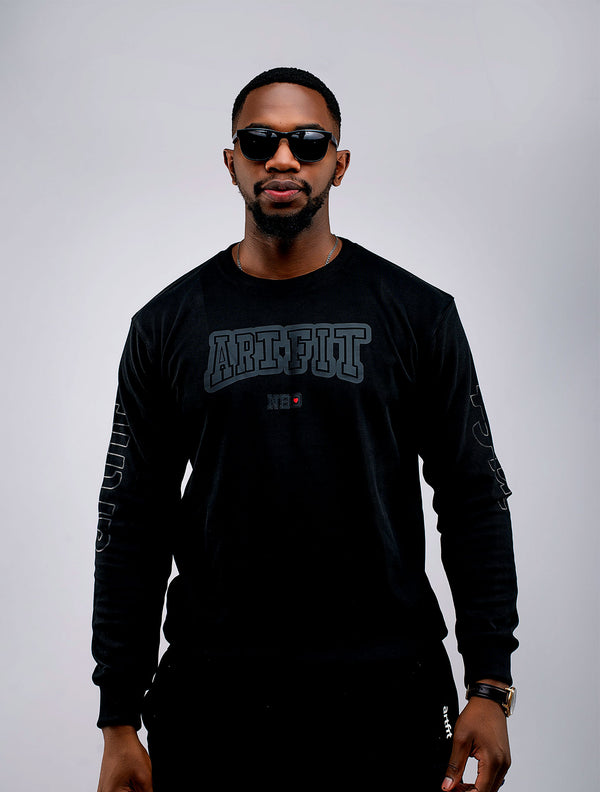 Rei NBO Sweatshirt & Cargo Short Set- Black