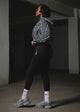 Cropped Printed Zuri Jacket with Leggings  Set - Black
