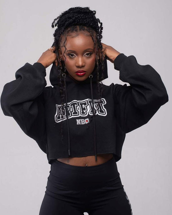 NBO Cropped Hoodie - Black