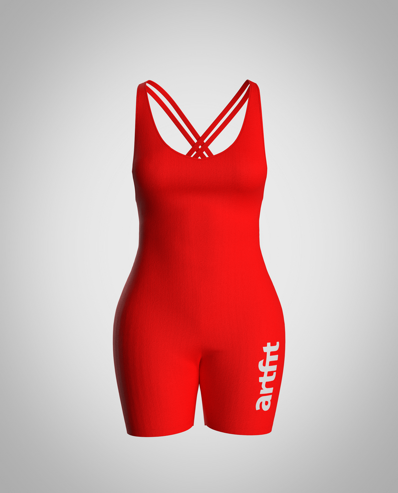 New Dawn Playsuit- Red