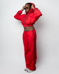 Afro Fahari Three Piece Tracksuit - Red