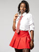Over the Top Pleated Skater Skirt - Red