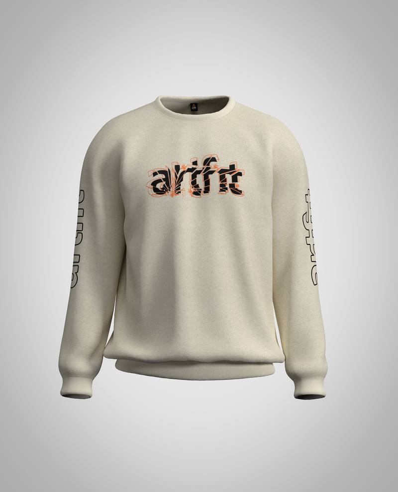 Kids Cream White Sweatshirt(Heavy Fabric)
