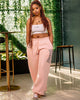 Blown Up Sweatpants Set- Baby Pink