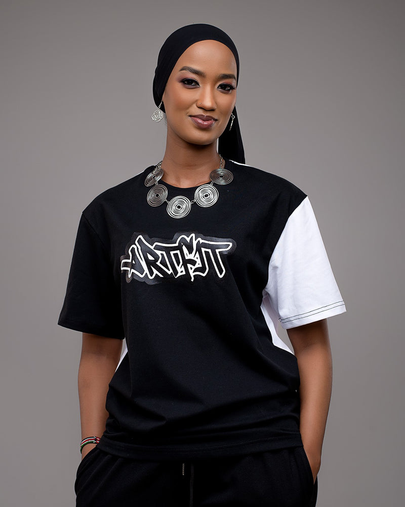 Double Trouble T-shirt - Black/White